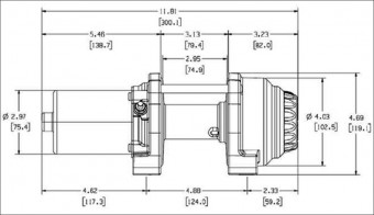 Лебедка Warn Works 2000 DC 12V 907 кг 92000 - Фото 1