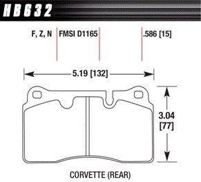 Тормозные колодки HAWK Perf.Ceramic VW Touareg 3.2/4.2 передние HB632Z.586 - Фото 1