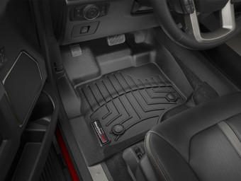 Ковры резиновые WeatherTech Ford F-150 15+ (Crew Cab, SuperCab) передние черные 446971 - Фото 0