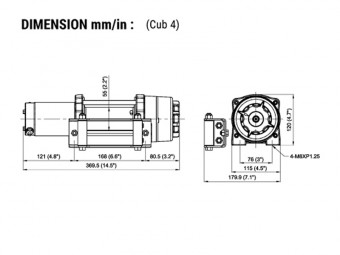 Лебедка COMEUP ATV Cub 4 std 12V 123920 - Фото 1