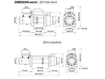 Лебедка COMEUP DV-6 12V 2722 кг 854750 - Фото 1