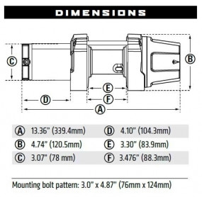 Лебедка WARN VRX 35 ATV Winch 3500 12V 101035 - Фото 1