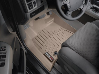 Ковры резиновые WeatherTech Toyota Tundra/Sequoia 12+ (Crewmax &  Double Cab) передние беж. 454081