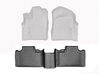 Ковры резиновые WeatherTech Jeep Grand Cherokee 16+ задние черные 443242 - Фото 1