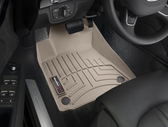 Ковры резиновые WeatherTech передние беж. Audi A8 12+ 454201