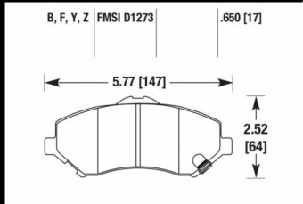 Тормозные колодки HAWK HPS Lexus RX 10+ задние HB799F.597 - Фото 1