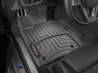 Ковры резиновые WeatherTech BMW 7 (G11/G12) 15+ передние (станд. база) черные 449391