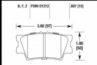 Тормозные колодки HAWK HPS Toyota Rav4/Camry задние HAWK HB648F.607 - Фото 1