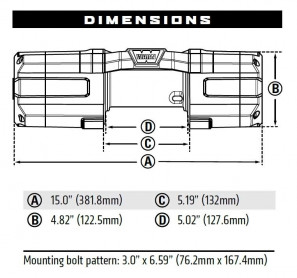 Лебедка WARN AXON 55 ATV Winch 5500 12V 101155 - Фото 1