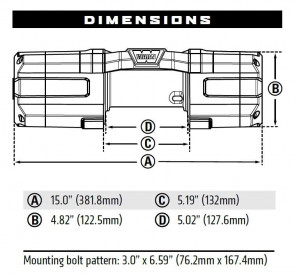 Лебедка WARN AXON 55-s ATV Winch 5500-s 12V 101150 - Фото 1