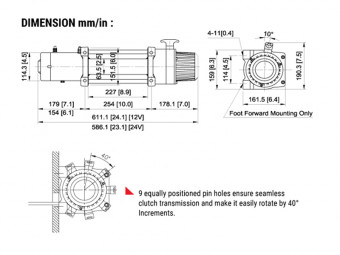 Лебедка COMEUP DV-12 light 12V 5443 кг 850012 - Фото 1