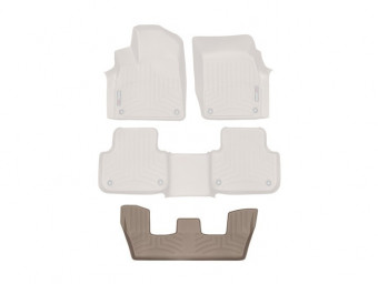 Ковры резиновые WeatherTech Audi Q7 16+ третий ряд беж. 458873