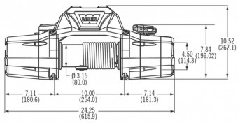 Лебедка электрическая WARN ZEON 12 (12V) 5443 кг 89120 - Фото 1