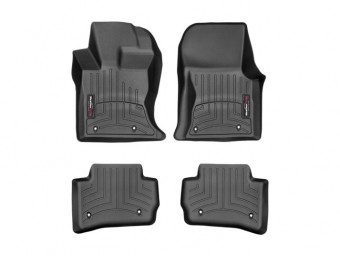 Ковры резиновые WeatherTech Jaguar F-pace 17+ передние + задние черные 44963-1-2