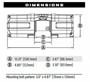 Лебедка WARN AXON 35 ATV Winch 3500 12V 101135 - Фото 1