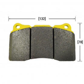 К-кт тормозных колодок 700С под суппорт S-RS 4 поршня BBK-700-SRS4-BRAKE-PADS - Фото 1