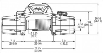 Лебедка электрическая  WARN ZEON 8-S (12V) 3630 кг 89305 - Фото 1