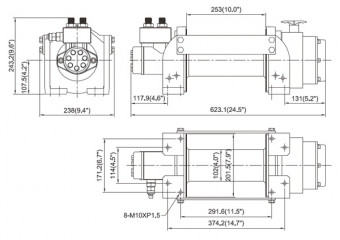 Лебедка гидравлическая COMEUP Hydraulic Winch HV-10 Std. Drum 4535 кг 682546 - Фото 1