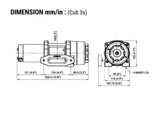 Лебедка COMEUP ATV Cub 3s std 12V 129300 - Фото 2