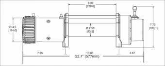 Лебедка WARN 9,5XP-S 12V 4310 кг 88850 - Фото 1