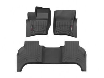 Ковры резиновые WeatherTech Land Rover Defender 90/110 20+ передние + задние черные 441629-1-2