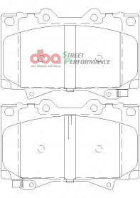 Тормозные колодки DBA Street Performance для Toyota LC100/Lexus LX470, передние 1365SP - Фото 1