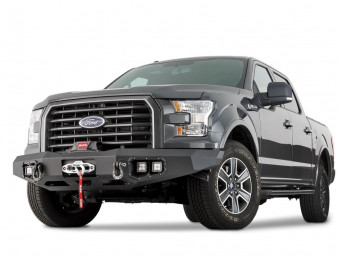 Передний бампер Ascent для Ford F150 с местом под лебедку и ПТФ WARN 100915