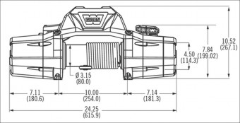 Лебедка электрическая  WARN ZEON 10-S (12V) 4536 кг 89611 - Фото 1