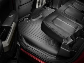 Ковры резиновые WeatherTech Ford F-150 15+ (CrewCab) задние черные 446972