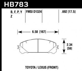 Тормозные колодки передние Powerstop Toyota Highlander 09+ Z36-2304 - Фото 1