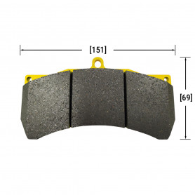 К-кт тормозных колодок 700С под суппорт USK 6 поршней BBK-700-USK-BRAKE-PADS - Фото 1