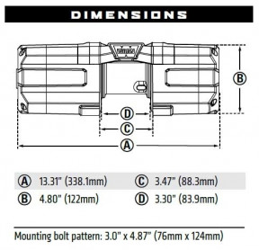 Лебедка WARN AXON 45RC ATV 12V 101240 - Фото 1